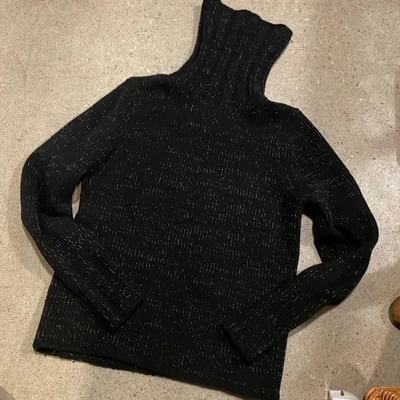 GAP Sweaters Gap Wool Turtleneck Sweater Black With Sparkle